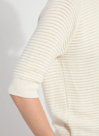 Regina Short Sleeve Cardigan Ecru