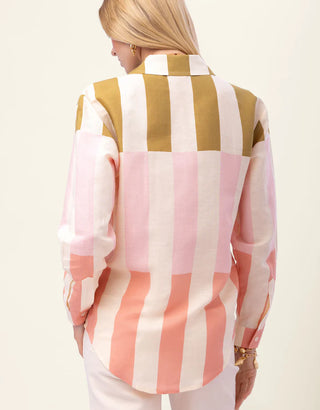 Aida Relaxed Buttondown Castillo Stripe