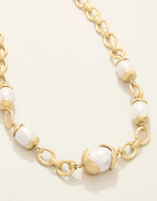 Karina Pearl Chain Necklace 18” Pearl