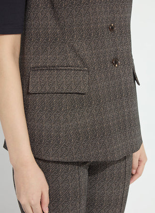 Frankie Sleeveless Blazer Speckled Salt & Pepper