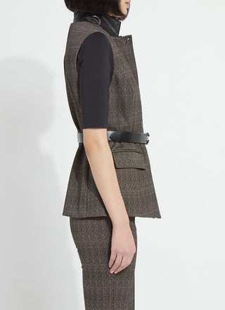 Frankie Sleeveless Blazer Speckled Salt & Pepper