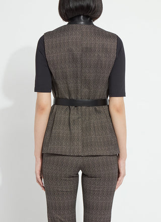 Frankie Sleeveless Blazer Speckled Salt & Pepper