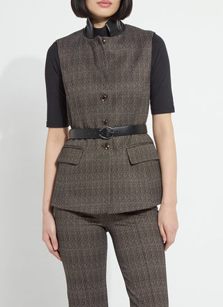 Frankie Sleeveless Blazer Speckled Salt & Pepper