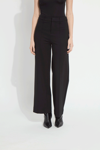 Nadia Zip Front Ponte Trouser Black