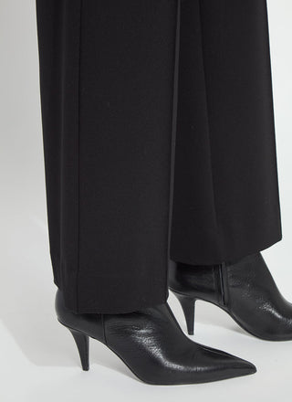 Nadia Zip Front Ponte Trouser Black