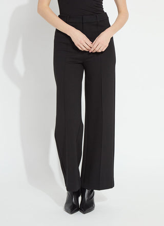 Nadia Zip Front Ponte Trouser Black