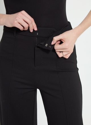 Nadia Zip Front Ponte Trouser Black