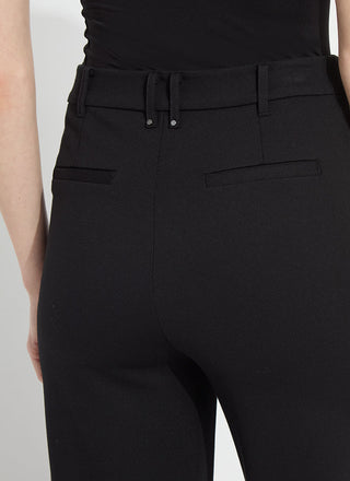 Nadia Zip Front Ponte Trouser Black