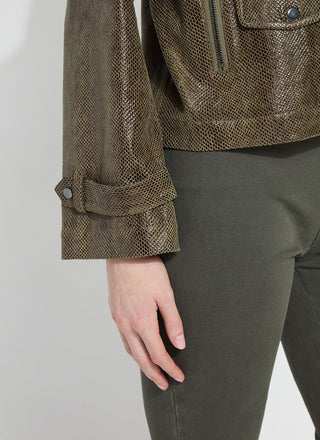 Emory Vegan Suede Motto Jacket Woodland Snake
