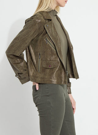 Emory Vegan Suede Motto Jacket Woodland Snake