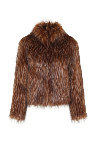 Fur Delish Jacket Brown Raccoon