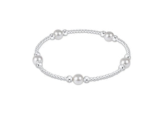 Classic Sterling Silver 6mm Pearl Purpose Bead Bracelet