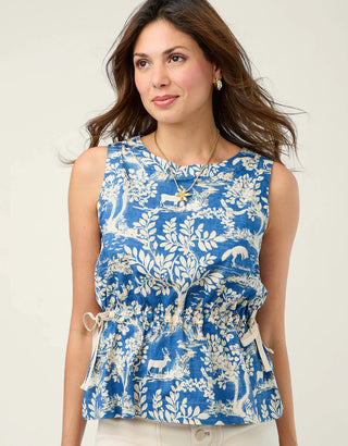 Nadia Sleeveless Blouse Flagler Woodland Blue
