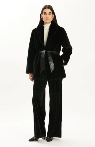 Evie Faux Fur Jacket Black