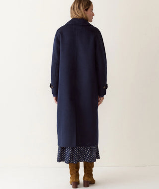 Colette Wool Topcoat Navy Heather