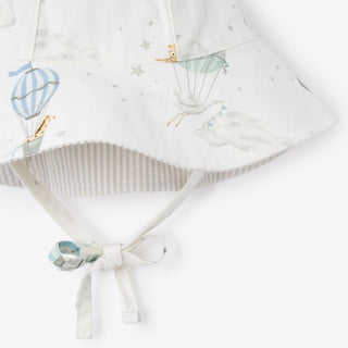 Up & Away Grey Seersucker Reversible Sunhat Dreamscape