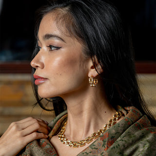 Pathway Hoop Earrings Gold