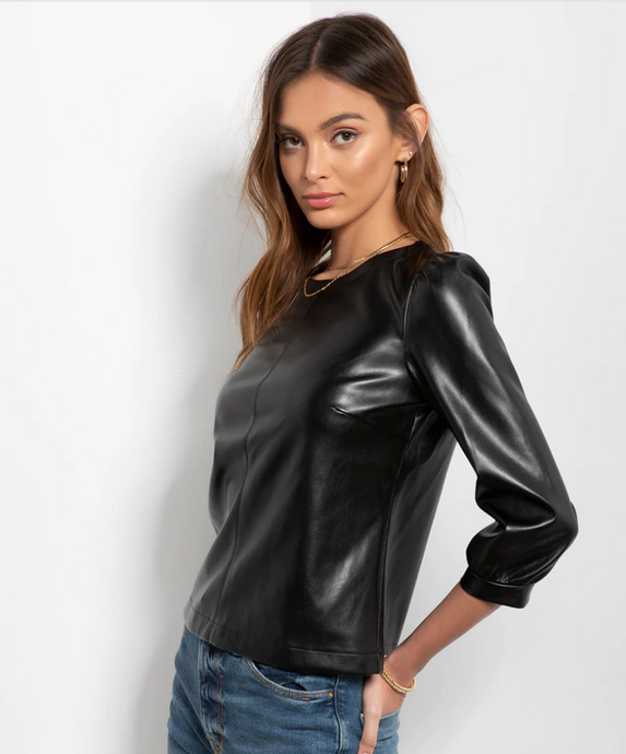 Alaina Top Vegan Leather