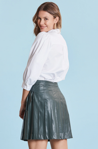 Perry Vegan Leather Pleated Skirt