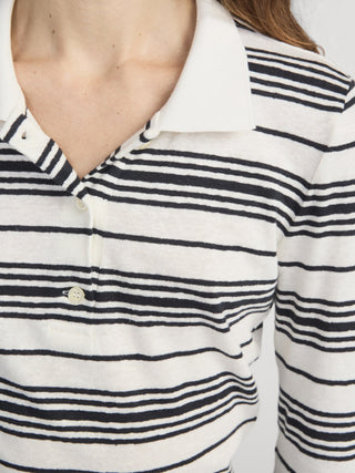 The Striped Long Sleeve Polo