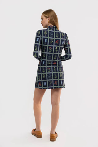 Dottie Dress Gardeners Window Navy