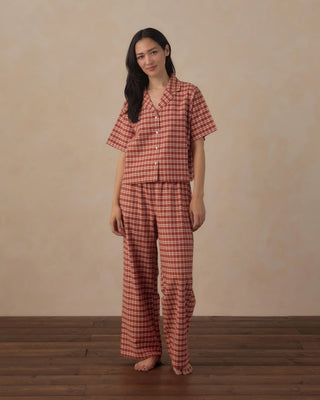 Women’s Woven Pajama Set Ruby Plaid