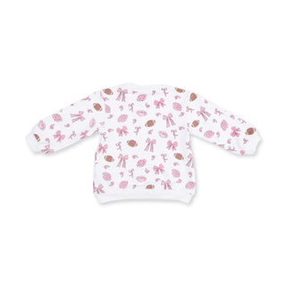 Footballs & Bows Oversized Sweatshirt + Baby Bell Bottoms