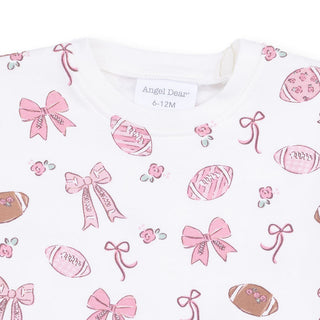 Footballs & Bows Oversized Sweatshirt + Baby Bell Bottoms