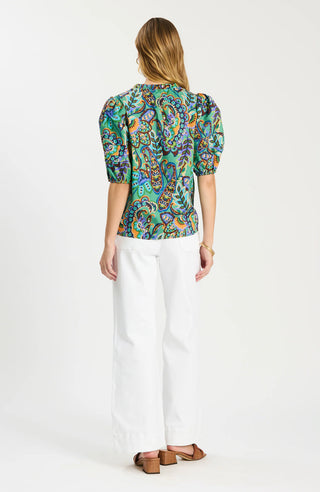 Jenna Cotton Fiesta Paisley Top