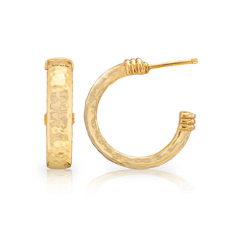 Cleopatra Classic Medium Hoop Earrings Gold