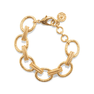 Cleopatra Regal Link Bracelet Gold 7”+1.5”