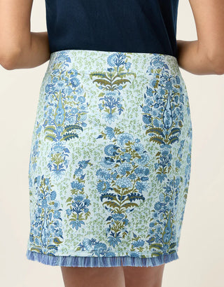 Fringe Skort Flagler Floral Paisley Sky