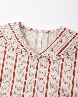 Ruffle Pajamas Candy Cane Lane