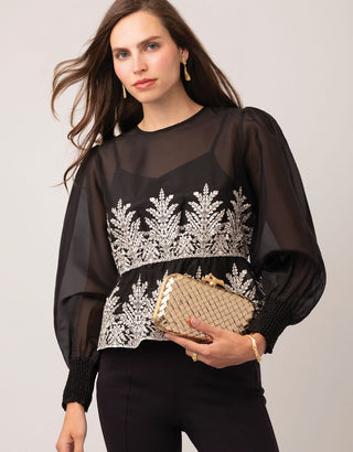 Cornelia Embroidered Blouse Veranda Balsam