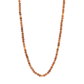 Berry Single Strand Beads Necklace 32” Teak