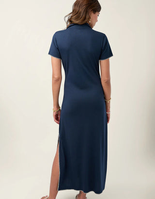 Harlow Midi Dress Slate Blue