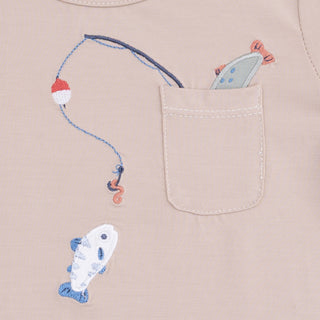 Gone Fishing Crew Neck Tee With Cargo Short