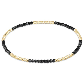 Blissful Pattern 2mm Bead Bracelet- Faceted Hematite
