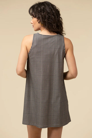 Dorothy Dress Black/Beige Gingham