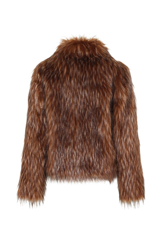 Fur Delish Jacket Brown Raccoon