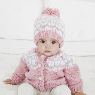 Fairisle Rosy Beanie Hat