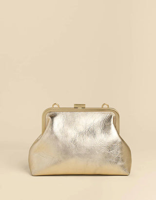 Cali Clutch Gold Leather