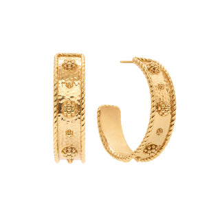 Berry Classic Medium Hoop Earrings Gold