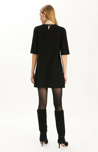 Carmen Crystal Dress Black