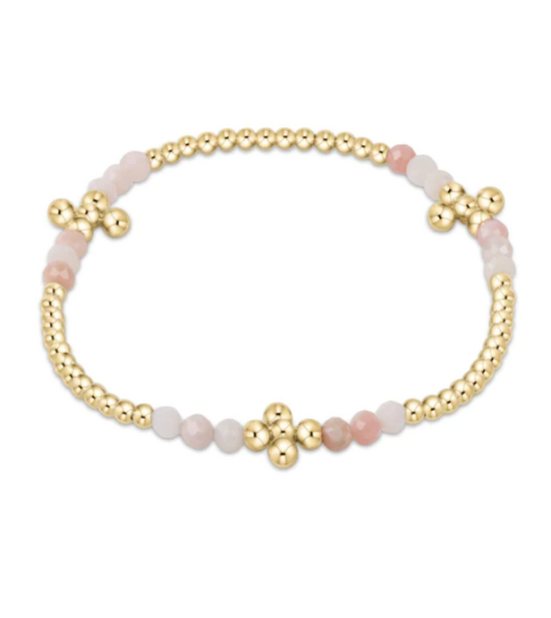 Signature Cross Pink Opal Bracelet