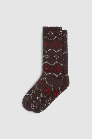 CozyChic Fairisle Socks Umber Multi
