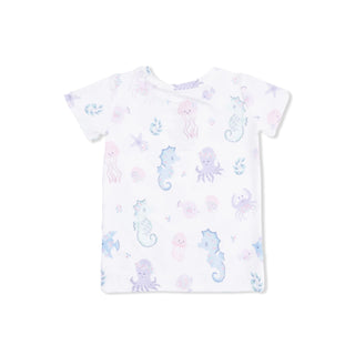 Floral Sea Creatures Loungewear Short Set