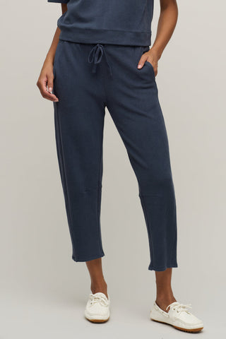Brushed Fleece Seamed Ankle Pant