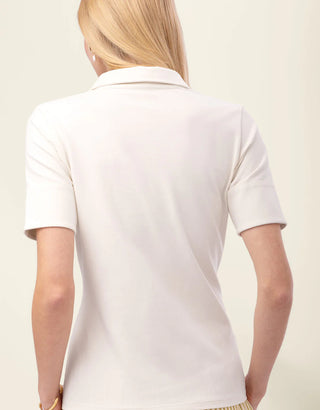 Kacey Polo Top Antique White
