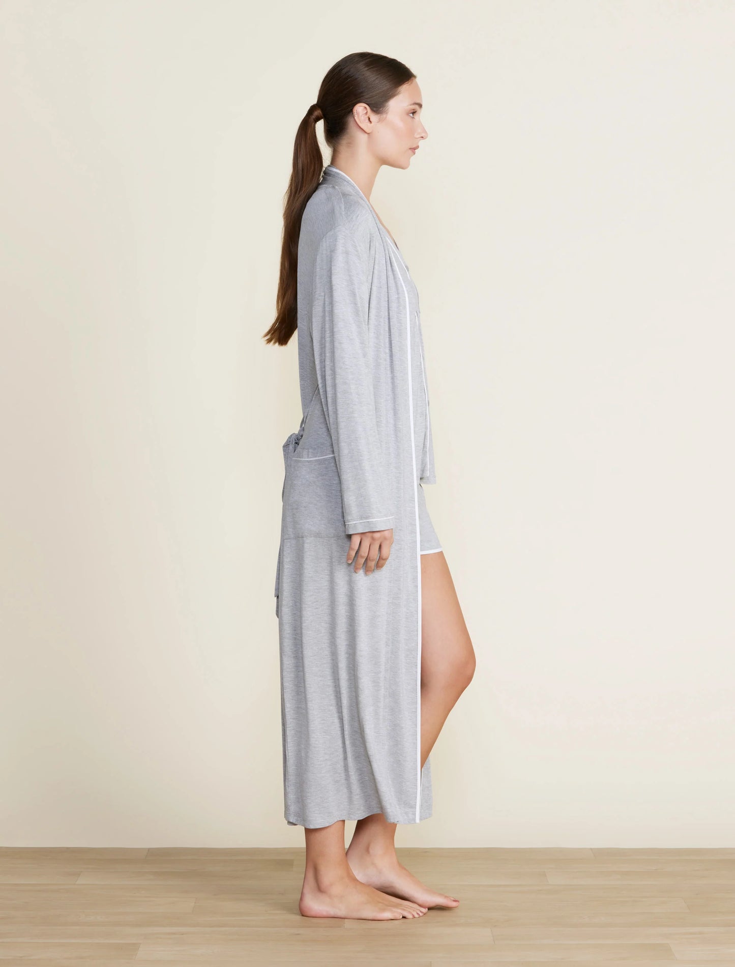 Malibu Collection Soft Jersey Piped Robe